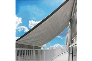 AMSXNOO Sonnensegel, 90% UV-Block Sonne Schatten Segel mit Ösen Rechteckig Wasserdicht Luftdurchlässig für Garten Innenhof Outdoor Terrasse Balkon (Color : Gray, Size : 1x2m)