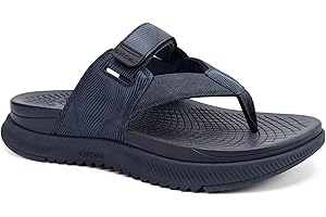 ONCAI Mens Orthopedic Flip Flops Men's Walking Sandals with Arch Support Sport Recovery Sandal for Man size 6-13