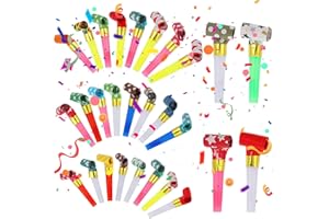 LIQWEI 30 Stück Tröte Kindergeburtstag, Kinder Jubel Partytröten Farbig Gemischt Party Tröte Kindergeburtstag Luftrüssel Krachmacher Tröten Für Neujahr Geburtstag Party Graduierung Weihnachten