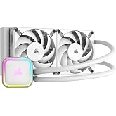 Corsair H100i RGB Elite Liquid CPU Cooler - 240 mm AIO - AF120 Elite PWM Fan - Intel&reg; LGA 1700, 1200, 2066, AMD&reg; AM5 & AM4 So