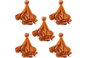 DICOSMETIC 5 piezas de pelo de muñeca de 15 cm, pelo corto rizado de fibra de alta temperatura, extensiones de pelo sintético de color chocolate, reemplazo para kits de fabricación de muñecas