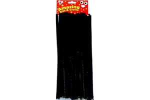 Amazing Arts and Crafts Black Pipe Cleaners Craft Long 30cm x 4 mm 100