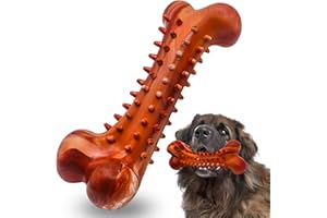 Autoau Juguetes para Perros Masticadores Agresivos de Razas Grandes Hueso Interactivo Perro, Juguetes Perro Indestructible de Caucho Natural para Perros Pequeños Medianos y Grandes