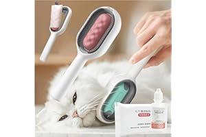 DEPPLOO Szczotka dla kota z wodą, mokra szczotka dla kota, szczotka do czyszczenia 4 w 1, szczotka dla kota z wilgotnymi chusteczkami, lepka szczotka 2.0 dla kotów, szczotka do kapusty zwierząt domowych (20