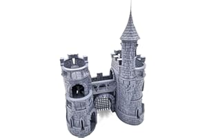 Q P QUALITY PRINTING 3D QP3D – Château de Portail Barbican – Terrain de Construction Fantastique pour Table et RPG Miniatures de 28 à 32 mm Accessoires de Jeu de Guerre DND D&D, imprimé en 3D et pouvant être Peint