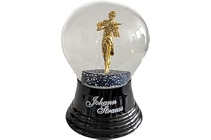 VIENNA SNOWGLOBE Schneekugel Echtglaskugel - Fast wie echter Schnee Motiv: Johann Strauß, 8 cm