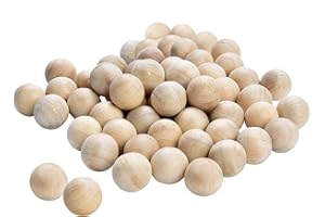 moinkerin 50 Piezas Bolas de Madera de Cedro Repelente de Polillas de Cedro para Cajones, Cajas de Almacenamiento, Armarios