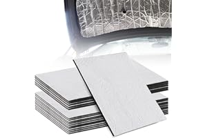 NEUSID 16 Stück 40x25cm Dämmmatte Auto, 5mm/10mm Universal Schallschutzmatte Selbstklebend Isoliermatte Alubutyl Platten Ersatz Dämmung Wasserdicht Feuerfest Feuchtigkeitsfest