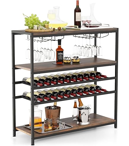 Casier à Vin Design Rétro De Luxe - Porte-bouteilles Debout - Convient