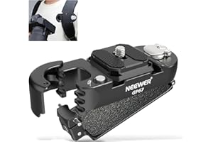Neewer Backpack Camera Clip Mount with Square QR Plate, Upgraded Safety Latch, Quick Release Camera Belt Clip Backpack Strap Compatible with Peak Design PD QR System Canon Nikon Sony DSLRs, GP67