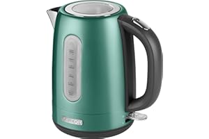 ‎SENCOR SENCOR SWK 1771GR Wasserkocher aus Edelstahl mit abnembarem Filter (2150 Watt, Volumen 1,7 L) metalic grün