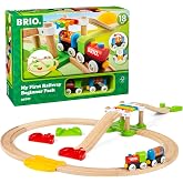 Brio My First Railway, İlk Tren Yolu Oyuncak Seti | tren boyunca itin, &ccedil;ıngırak vagonu, ahşap demiryolu seti, yaratıcı oyunu 