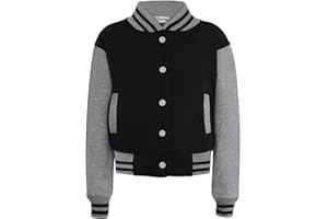 A2Z 4 Kids Baseball Contrast Jacket Varsity Style Coat B.B Stand Collar Long Sleeves Sports Activewear New Casual Fashion Unisex Girls Boys Age 2-13 Years
