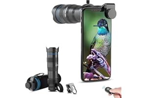 Apexel HD Móvil Lentes para Teléfono Inteligente, 28X Zoom Lente Teleobjetivo con Obturador para Móvil iPhone Samsung, Huawei, Xiaomi, teléfono Android, Telescopio Monocular