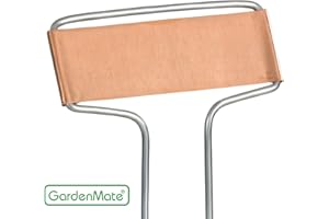 GardenMate® Set di 25 Banner Etichette per Piante in Acciaio zincato e Rame