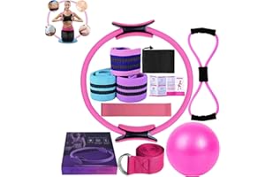 GENERIC Pilates Essentials Kit for Women,Better Me Pilates Kit,Pilates Rings Booty Bands Yoga Ball,Yoga Sets for Women - Complete Set of 11 Accessories,Pilates Equipment for Home Workouts