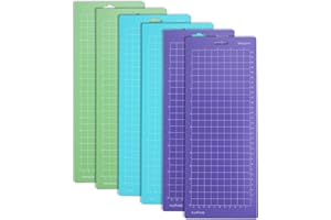 GUDQVOZIHG 6 tappetini da taglio, 4,5 x 12 pollici (impugnatura standard, Lightgrip, Stronggrip), tappetino di ricambio antiscivolo e resistente, tappetini adesivi