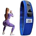 WishKraft Strength Training Adjustable Non-Slip Fabric Resistance Loop Band with Carry Bag, for Glutes, Thighs, Legs, Abs & Lower Body Exercises, Made in India (Blue)