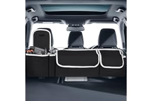 Parastar Organizer bagagliaio auto con 4 tasche in tessuto Oxford, nero, impermeabile, universale accessorio auto