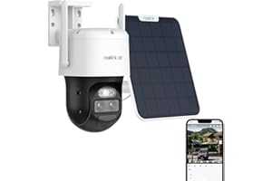 Reolink 4K PTZ Überwachungskamera Aussen Akku mit Auto-Tracking & Auto-Zoom, Dual Lens, 8MP Solar WLAN Kamera Outdoor, 2,4/5GHz WiFi, 30m Farbnachtsicht, KI-Erkennung, 360° View, TrackMix+Solarpanel