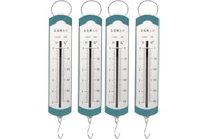 TYENAZA 4Pcs Newton Meter, 5N Spring Meter Bar Dynamometer Bar Physics Mechanical Experiment Instrument Spring Balance High Resolution with Hook for Education Teaching Use