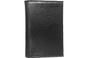 Charmoni - Portefeuille Homme - Grande Classique - Cuir synthétique - Porte Carte Crédit Monnaie Carte Grise permis pièce d'identité - Noir