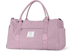 HYC00 Borsone da Viaggio Borsone Palestra Donna,Borsa Sportiva Uomo Borsa da Palestra Divisorio Bagnato e AsciuttoBorsone da Viaggio con Scompartimento scarpe,Borsa da Trasporto per Aereo,Viola