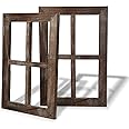 BESTOOL Rustic Wall Decor Window Barnwood Frames -Decoration for Home or Outdoor, Not for Pictures, 2 Pack (40 X 28 cm)