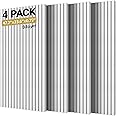 TONOR 4-Pack Bilayer Acoustic Panels Large Self-adhesive, 47.24” * 23.62” * 0.72” Adhesive Wall Panel, Large Soundproof Tiles for Echo Absorbtion, Acoustical Barrier of Polyester Fiber, White