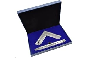 GENERIC Prestige Giftware Masonic Freemason Silver Square & Compass Gift Set in Box