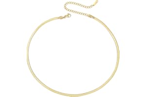BONNYBIRD® Collier Serpent Femme - 100% Résistance à l'eau Acier Inoxydable Qualité Supérieure, Chaîne Maille Serpent Plate 35-43 cm