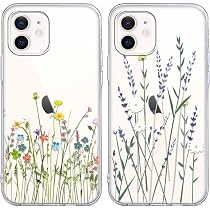 Yoedge 2 Pezzi Cover per iPhone 12 Mini 5,4, Ultra Sottile Leggero Morbida TPU Custodia in Silicone Antiurto Antigraffio Protettiva Case con Disegni