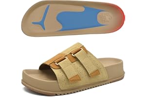 KuaiLu Klapki Damskie Skórzane Letnie Plaża Skóra Paskiem Japonki Kąpielowe Basenowe Zapasnicze Sandały Platformie Antypoślizgowy Gumowe Buty