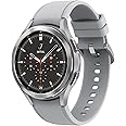 Samsung Galaxy Watch4 Classic Smart Watch, Rotating Bezel, Health Monitoring, Fitness Tracker, 4G, 46mm, Silver (UK Version) (Renewed)