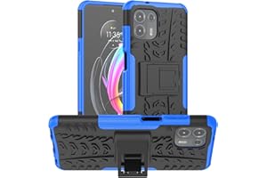 Elubugod Cover per Motorola Edge 20 Lite Custodia,Staffa Antiurto Custodia per Motorola Moto Edge 20 Fusion 5G XT2139-2 / Moto Edge 20 Lite XT2139-1 Custodia Case Cover Blue