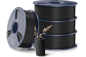 ‎SUNLU SUNLU 4KG High Speed PLA+2.0 Filament 1.75mm, Sehr Flüssige Rapid 3D Drucker Filament PLA Plus 2.0, Hohe Geschwindigkeit PLA+2.0 Entwickelt für Schnelles 3D Drucken, 4 Pack, Schwarz.