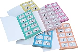 CareStarz Libros de boletos de rifa 1-1000 - 6 libros de boletos para guardarropa - Sorteo de la suerte, sorteo de tombola, sorteo de premios y eventos benéficos