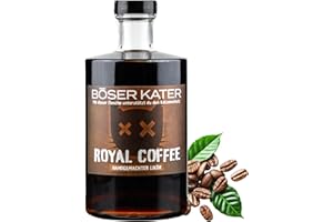 ‎BÖSER KATER BÖSER KATER Royal Coffee | Kaffeelikör mit intensivem Kaffee-Geschmack | 100% Arabica Bohnen | Handgemacht & Vegan | perfekte Geschenkidee | Katzen Likör 0,5l 30% Vol.