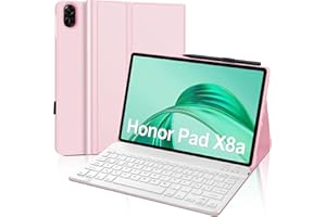JADEMALL Custodia Tastiera per Honor Pad X8a 11" 2024, Italiana QWERTY Tastiera Bluetooth Magnetica Staccabile per Honor Pad X8a 11" 2024, Rosa