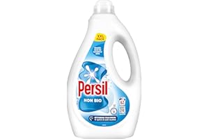 Persil Non Bio Laundry Washing Liquid Detergent outstanding stain removal in quick & cold washes tough on stains, gentle next to sensitive skin 62 washes (1.674 L)