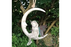 FIESTA STUDIOS Prezents.com Forest Fairy Dream Catcher Elva Copper Winged White Sculpture Figurine Art Deco Girl Garden Home Decor Gift H15cm