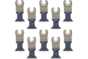 10 x SabreCut SP44J_10 44 mm Hojas de corte grueso japonesas de ajuste rápido Compatible con Dewalt, Stanley, Bosch, Fein, Makita, Milwaukee, Einhell, Parkside, Ryobi, Worx Multi Tool