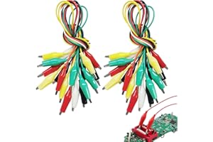 VAGAW Crocodile Clips,20 Pcs Small Crocodile Clips,Double Ended Alligator Clips Electrical Multimeter Test Leads,Mini Crocodile Clips Jumper Wires Multimeter Crocodile Clips