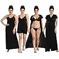 Siami Apparels Plain Set of 6 | Soft and Comfortable Womens Nightwear Nighty | Stylish Gown Dress | Nightdress Night Gown for Women