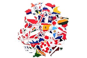 TARIFA UNITED Adesivo per bandiere nazionali carta geografica da viaggio in vinile per lapto bagagli bottiglia d'acqua per auto bandiera della Germania Italia Spagna Francia