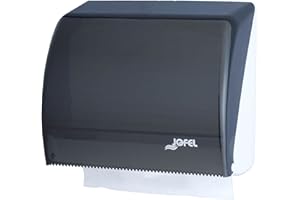 Jofel - Distributore di asciugamani per il viso, Distributore di asciugamani a parete, Combi: 400 asciugamani a zig zag o rotolo da 90 m Custodia in ABS, Azzurro AH45000, San fume