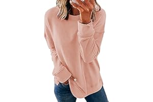 NEYOUQE Womens Sweatshirts Crew Neck Pullover Casual Jumpers Ladies Long Sleeve Tops
