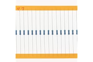 HUABAN 200 Piezas 0.25 Watts 1/4W 4K7 Ohm 1% Resistencia de película metálica