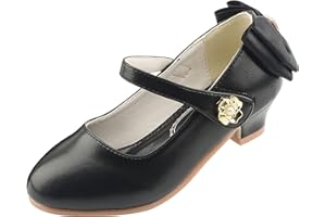 Monissy Autunno Ragazza Scarpe Tacco Alto Poliuretano Morbido Principessa Sandali Fiocco Cristallo Perla Graffio Scarpe Tinta Unita Partito Halloween Vestito Natale