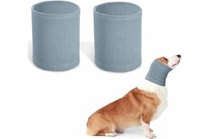 PETIFIC 2 Pieces Dog Snood Dog Neck and Ears Warmer, Pet Dog Comforting Headgear Anti-Fright Doggie Ear Muffs Thunder Dog Ear Muffs Noise Protection for Eating/Anxiety Relief/Warm (M)